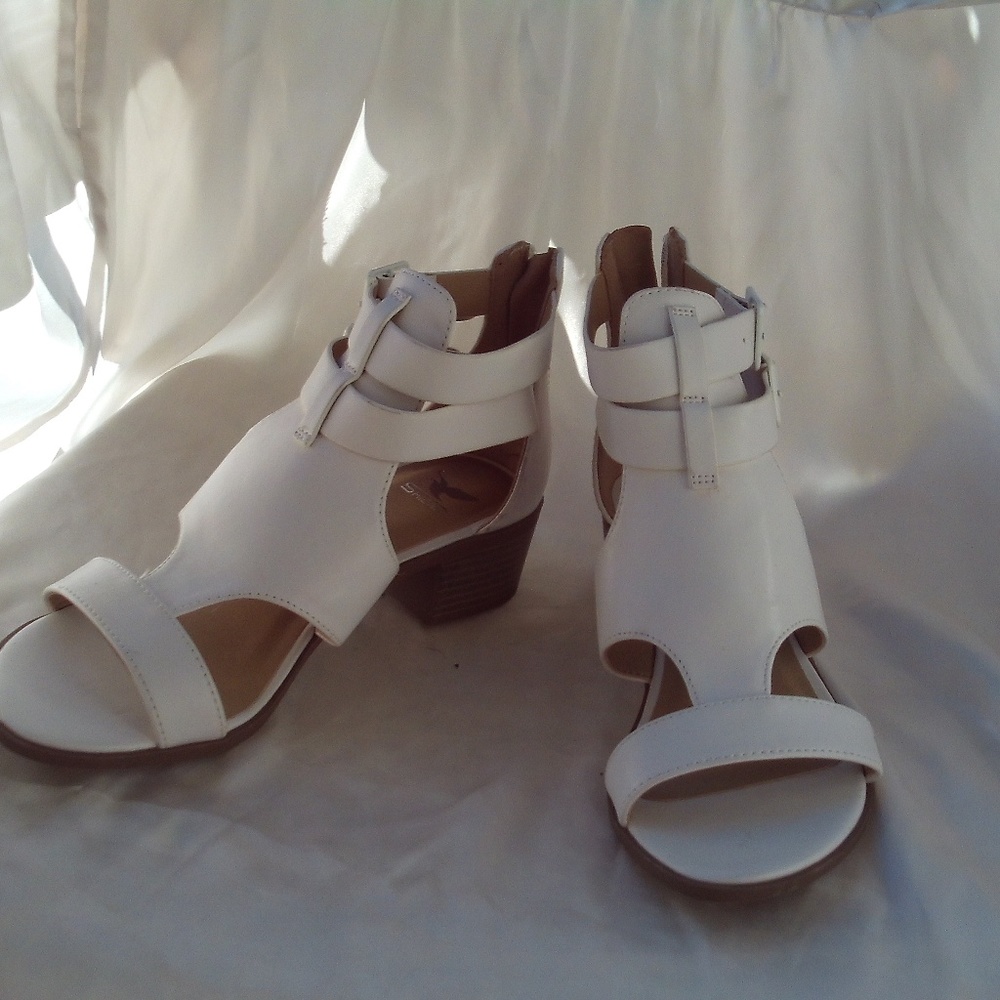 White sandals